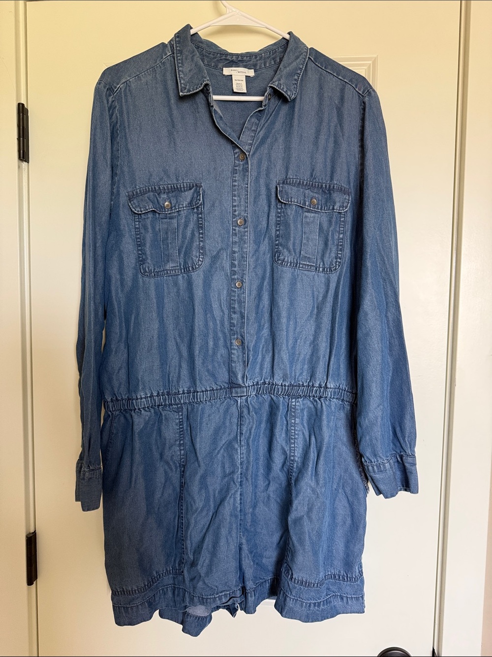 Daily Ritual | Blue Denim Romper Jumpsuit | Size 16